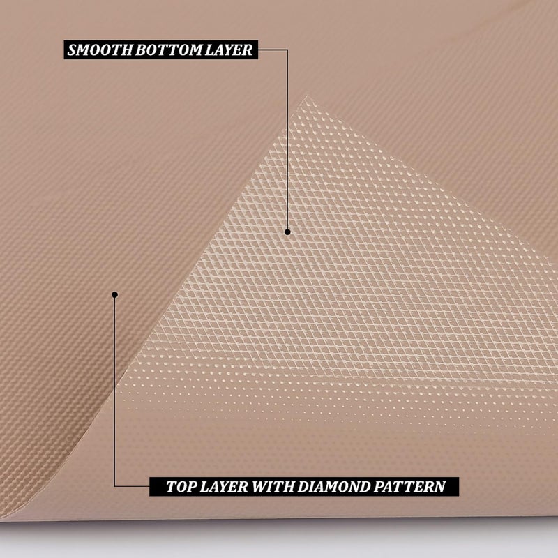 Go Hooked EVA Food Grade Anti-Slip Mat for Fridge, Shelf, Table & Drawer – Washable, Waterproof, Non-Adhesive, Multi-Purpose Liner for Home & Office Use – Cuttable & Reusable (Beige, 45cm X 5m) - Image 5