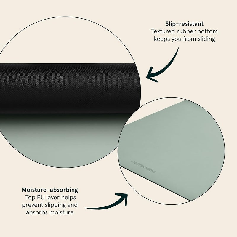Retrospec Laguna 5mm Yoga Mat - Fitness Mat for Women, Men & Children, Slip-Resistant and Moisture Absorbing Exercise Mat for Home, Pilates, Yoga and Floor Workouts - Image 5