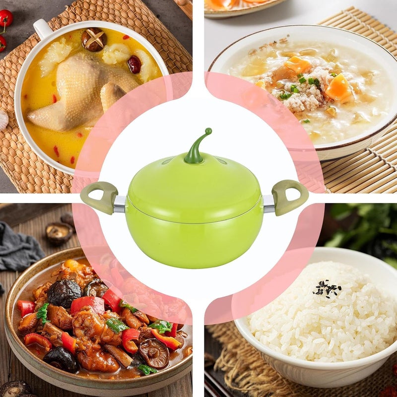 Small Pot - Nonstick Vegetable Fruit Saucepan - Frying Pan with Lid,for Kitchen Induction Stove Cooking Cooktops Simmering Frying Spaghetti Soup - Image 4