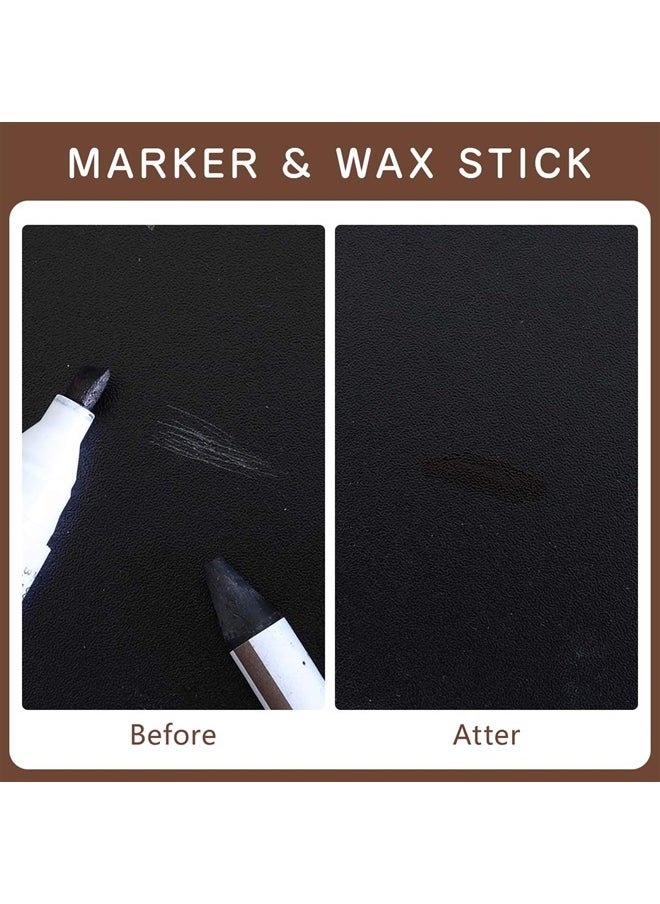 DEWEL - Furniture Markers Touch Up, Upgrade Wood Furniture Repair Kit, Premium Wood Scratch Repair Markers and Wax Sticks for Wood Stains Scratches Hardwood Wooden Floors Tables, Set of 17 - Image 1