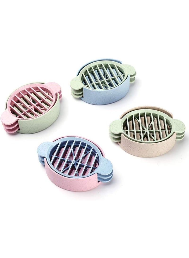 طقم قاطع البيض مع 3 قواطع لقطع البيض المسلوق إلى شرائح رقيقة سهل الاستخدام يدويًا - بدون طاقة بدون ضوضاء - رائع للسندويشات مع حامل القاطع أخضر - Image 4