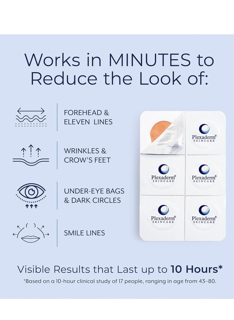 Plexaderm Rapid Reduction Eye Serum - Visibly Reduces Under-Eye Bags, Wrinkles, Dark Circles, Fine Lines & Crow's Feet Instantly, Anti Aging Wrinkle Remover for Face, 30 Single Use Pods