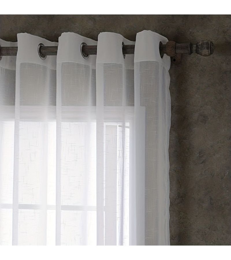 Modern Minimalist Solid Color Sheer Curtain for Living Room Bedroom Dining Room Study Grommet 42x96 Inches 1 Panel - Image 1