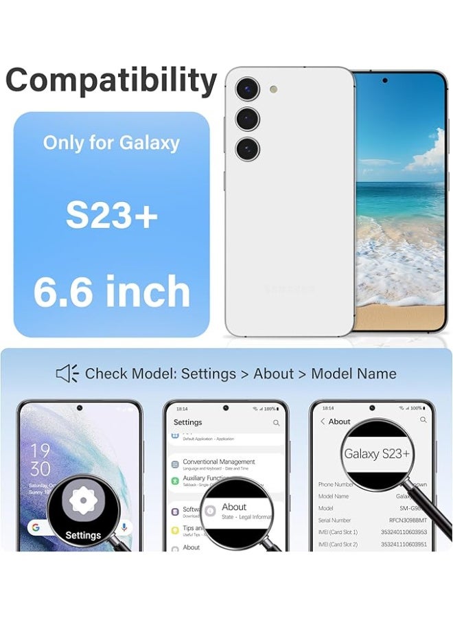 Clear Shockproof Case for Samsung Galaxy S23 Plus | PC+TPU Hybrid | AR Optical Coating | Anti-Yellowing | Full Protection Transparent Cover | Wireless Charging Compatible - Image 4