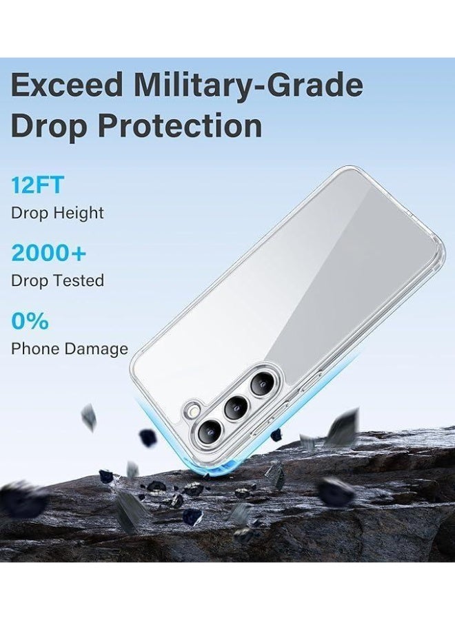 Clear Shockproof Case for Samsung Galaxy S23 Plus | PC+TPU Hybrid | AR Optical Coating | Anti-Yellowing | Full Protection Transparent Cover | Wireless Charging Compatible - Image 5