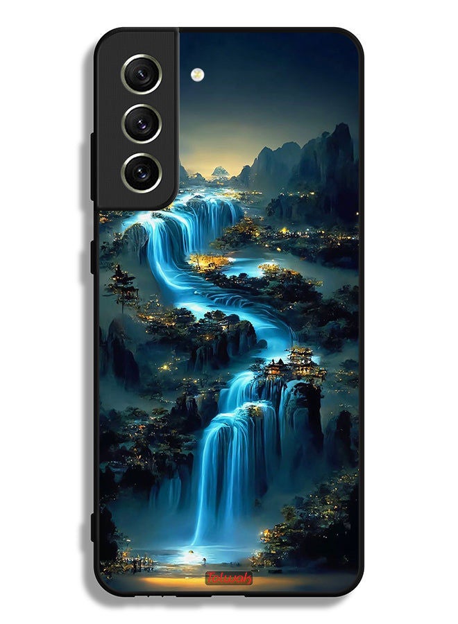 Tolwak جراب حماية لسامسونج جالاكسي S21 FE 5G بفن الشلالات - Image 3