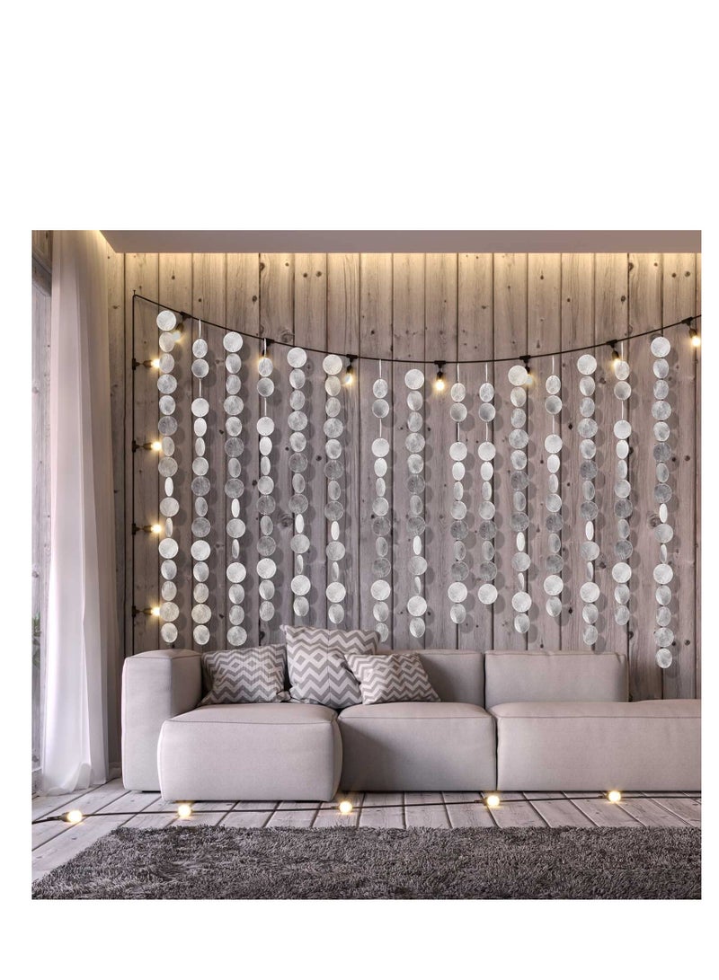 Excefore Round Natural Shells Sea Shells, 100 Pcs 2 Inch Oyster Shells, for Crafting with 2 Holes Sea Shell Discs, for Wind Chimes Door Curtain, DIY Crafts Hanging Pendant, Ornaments, Wedding Home - Image 5