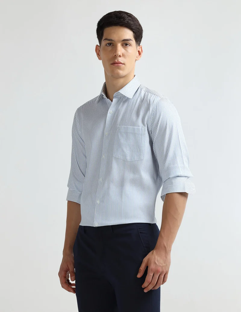 Arrow Blue Originals Liberty Classic Fit Shirt for Men | Best Price UAE