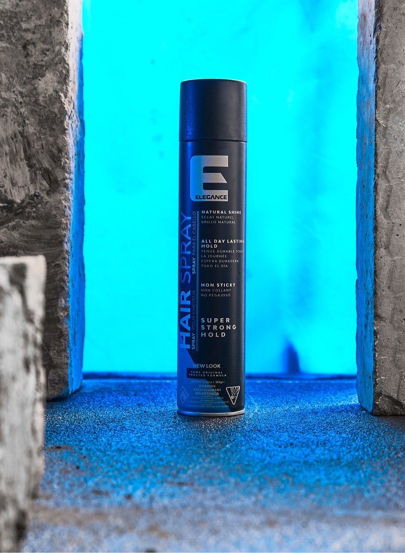Elegance Elegance-E Series Super Strong Hold Hair Spray 400ml – Pack of 3 | Long-Lasting, Volumizing, Non-Sticky Finish  - Image 3