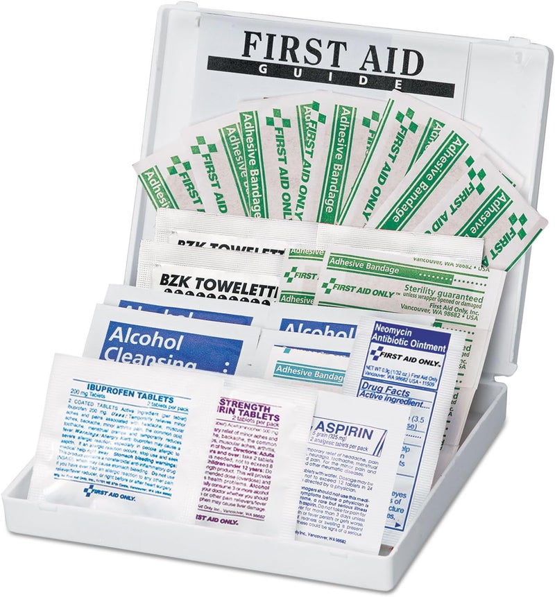 Emedco First Aid Only 112 AllPurpose First Aid Kit 34 Pieces 3 34 x 4 34 x 12 BlueWhite - Image 2
