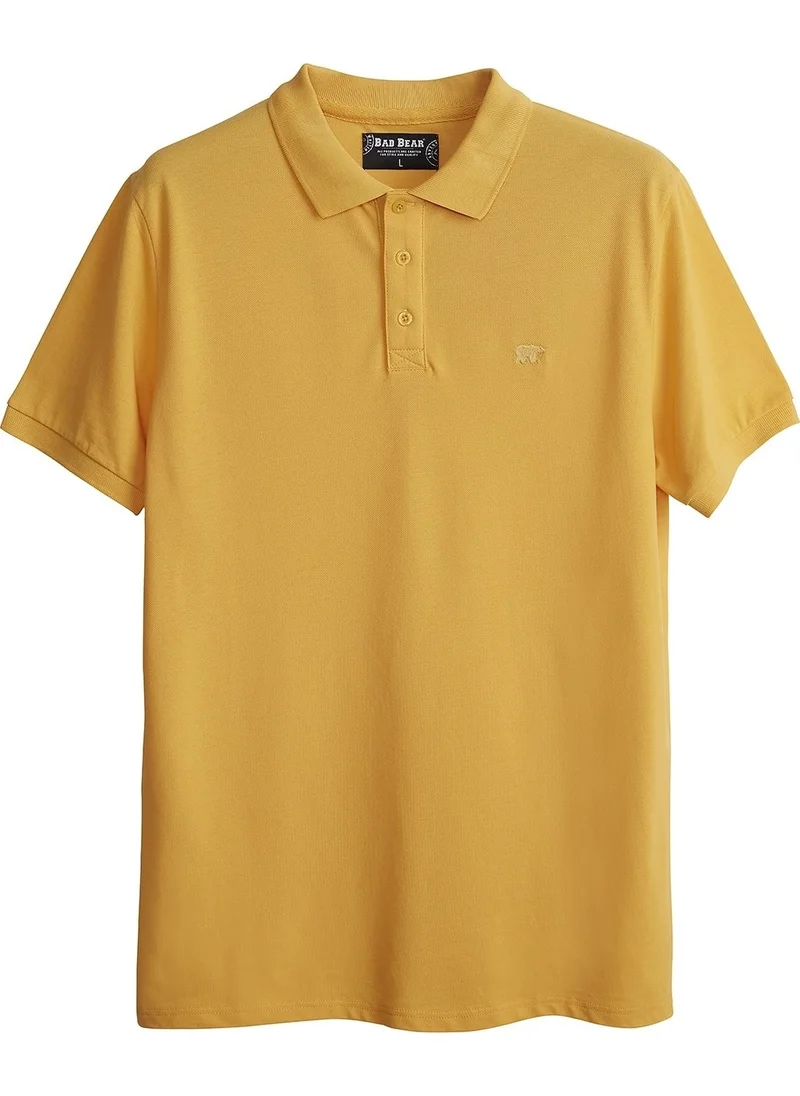 Bad Bear Men's Mustard Polo T-Shirt