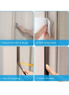 Plan A Weather Stripping, 9mm x 4mm Self Adhesive Foam Type E Seal Strip Seal Strip Anti-Collision Soundproof Ideal for Doors and Windows to Improve Insulation and Protection (2)  - Image 5