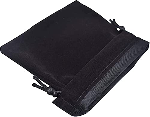 KUPOO 50 Pieces Wholesale Lot - Velvet Cloth Jewelry Pouches/Drawstring Bags 4" X 3" (black) - Image 2