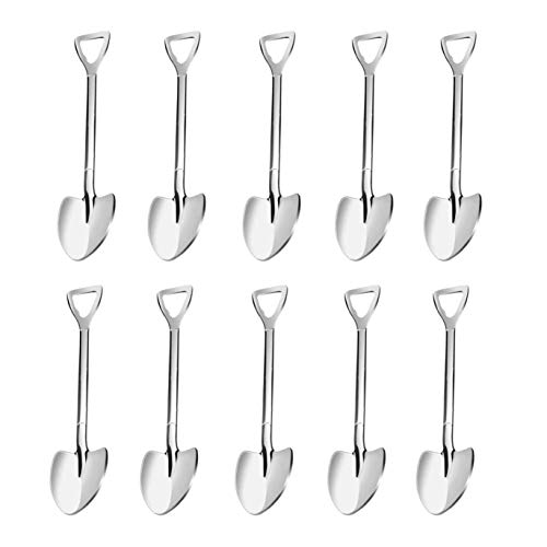 SZLFSX 20 Pack Shovel Shape Demitasse Espresso Mini Coffee Spoons, 4.7 Inches Stainless Steel, Small for Dessert, Tea, Appetizer, Party Supplies - Image 1