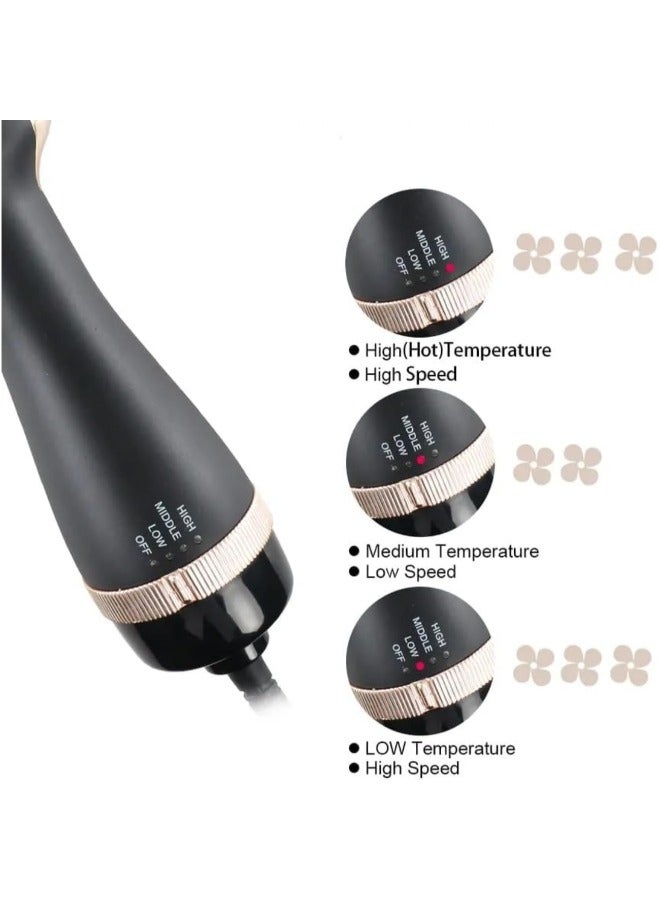 JAJEEK Effortless Curls & Styling with One-Step Hair Dryer Brush BlackDesign Negative Ionic Technology Manufacturer's Lifetime Warranty 360 Swivel Cord Versatile Hair Styler - Image 4