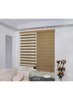 Zebra Blinds Zebra Blind for Windows Dual Layer Zebra Roller Shades Light Filtering Sheer Window Treatments Privacy Light Control for Day and Night, Color Beige, W120XH160CM  - Image 2