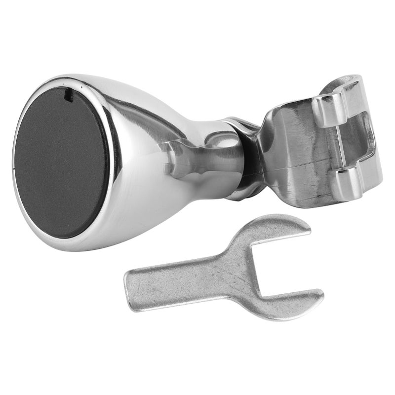 Chromate Aluminum Alloy Steering Wheel Spinner Knob Handle For Marine Boat Yacht - Image 1