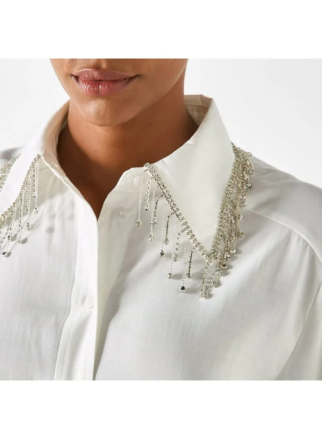Iconic Iconic Embellished Shirt with Long Sleeves