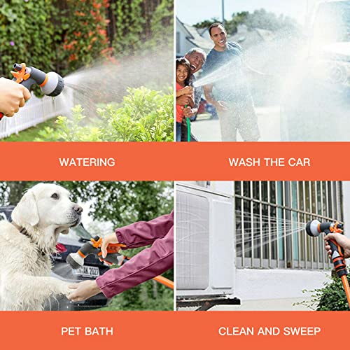 Oligitdi Aluminum 8-Modes Water Spray Gun Garden Hose Nozzle Water Hose Heavy Duty Water Spray Gun High Pressure Washer Sprayer Nozzle Spray Suitable For Gardening/Washing Cars/Showering Pet/Cleaning - Image 4