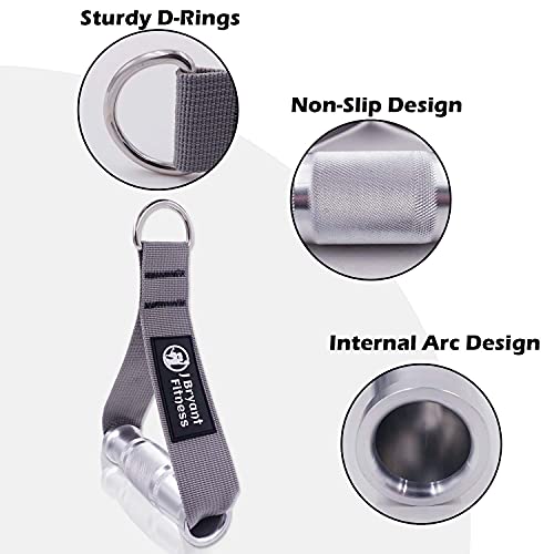 J Bryant Fitness Metal Gym Handles for Cable Machine Attachment Heavy Duty Aluminum Alloy Handle Grips Durable Workout Handles for Resistance Bands Pulley LAT Pulldown System - Image 2