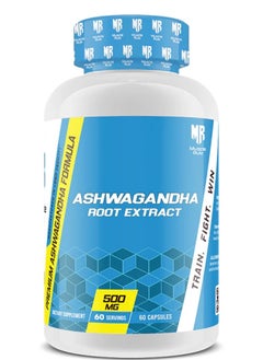 Ashwagandha Root Extract 500mg 60 Capsules, 60 Servings - pzsku/ZB35FF6AE9ECD6572AC2CZ/45/_/1720421001/50cfa96c-5404-47b6-bc22-f2fa4b0dd719