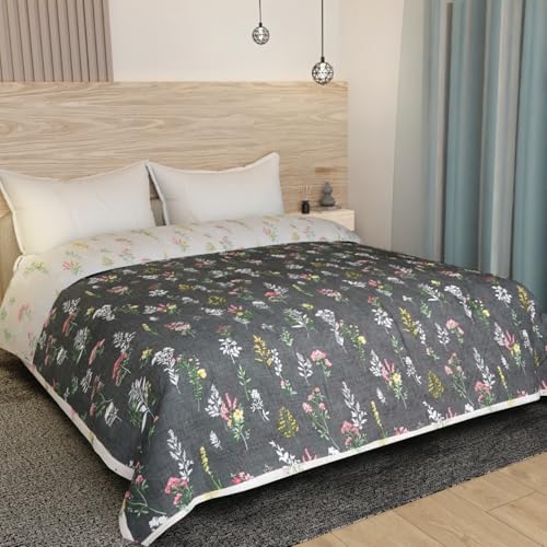 Innovative Edge All-Season Double Bed AC Comforter - Microfiber Quilt - Warm Winter & Cool Summer Seamless Blanket, Reversible Pinsonic King Size Bedding - Image 1