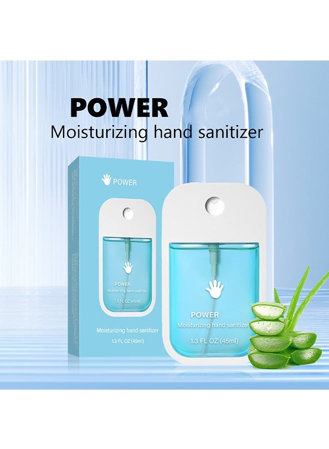 POWER Moisturiaing Hand Sanitizer Spray，For Adults And Kids,Spray Hand Sanitizer Travel Size,Hydrating Hand Sanitizer Spray For Adults,Power Mist Hand Sanitizer 45ml (Aloe Vera) - Image 2
