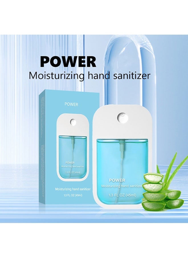 باور بخاخ مرطب لليدين ، للبالغين والأطفال ، بخاخ معقم اليدين بحجم السفر ، بخاخ مرطب لليدين للبالغين ، معقم اليدين بالطاقة 45 مل (الصبار) - Image 2