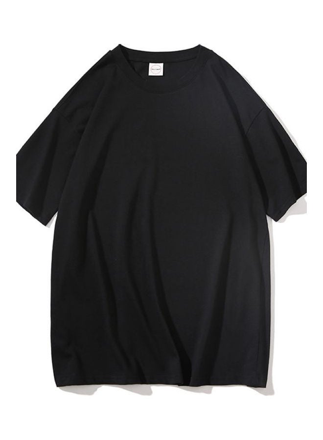 Loose Fit Solid T-Shirt Black
