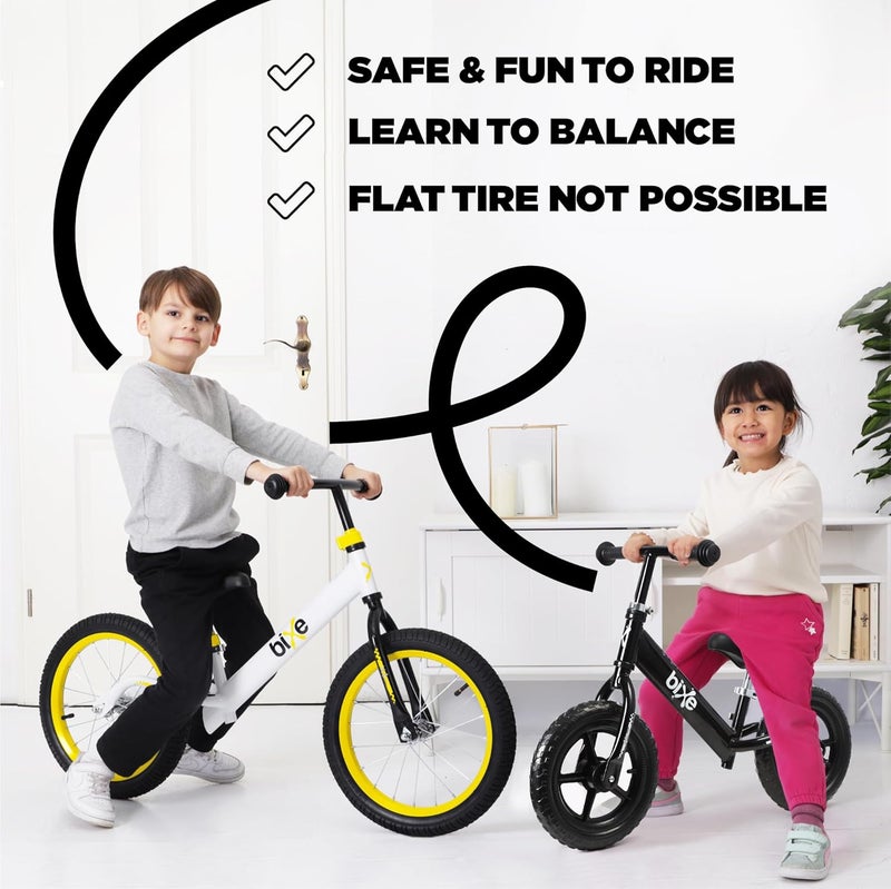 Bixe Balance Bike - 30.5 cm (12") Training Bikes for Kids and Toddlers - 1.8kg (4lbs) Kids' Balance Bike - Children Ages 3, 4, 5 - No Pedal Push Bicycle for Boys or Girls - Black - Image 4