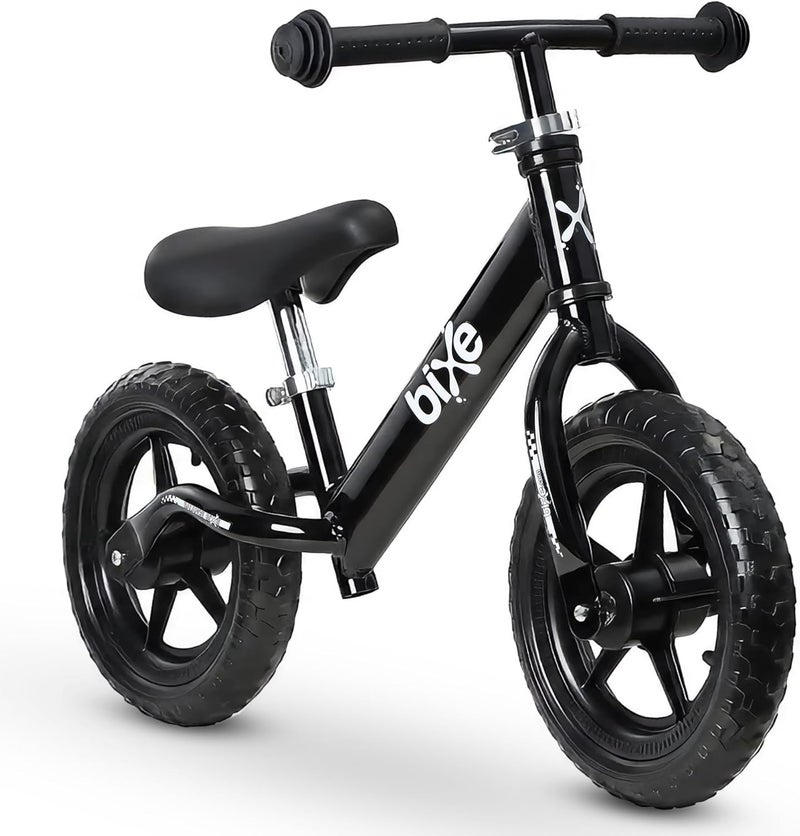 Bixe Balance Bike - 30.5 cm (12") Training Bikes for Kids and Toddlers - 1.8kg (4lbs) Kids' Balance Bike - Children Ages 3, 4, 5 - No Pedal Push Bicycle for Boys or Girls - Black - Image 1