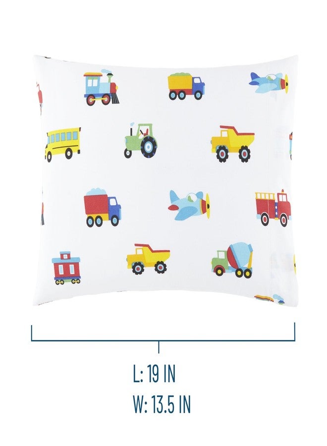 Wildkin 100% Cotton Toddler Pillowcase - Hypoallergenic, Soft & Breathable - Trains, Planes, and Trucks - Image 4