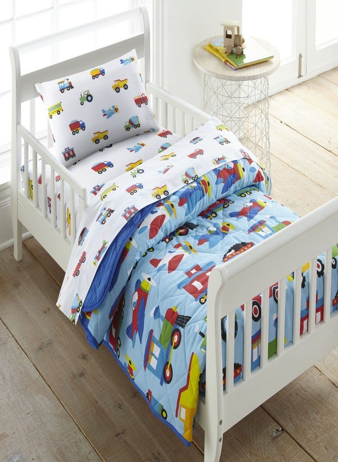Wildkin 100% Cotton Toddler Pillowcase - Hypoallergenic, Soft & Breathable - Trains, Planes, and Trucks - Image 5