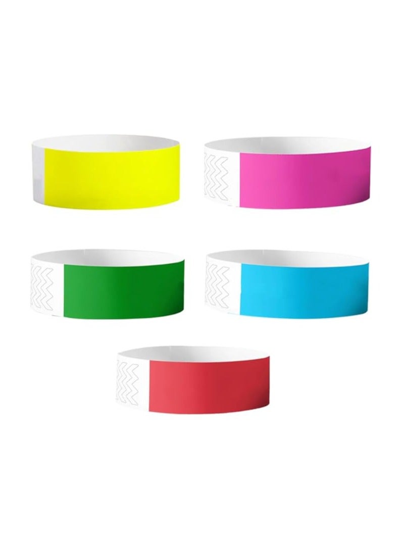 PRINTSHOP4ME 5 Colored Paper Wristbands For Events Comfortable Tear Resistant Paper Bracelets Concert Identification Paper Bracelets Party Hand Bands Lightweight - Image 1