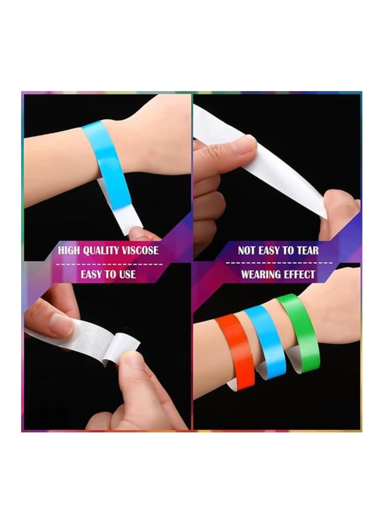 PRINTSHOP4ME 5 Colored Paper Wristbands For Events Comfortable Tear Resistant Paper Bracelets Concert Identification Paper Bracelets Party Hand Bands Lightweight - Image 4
