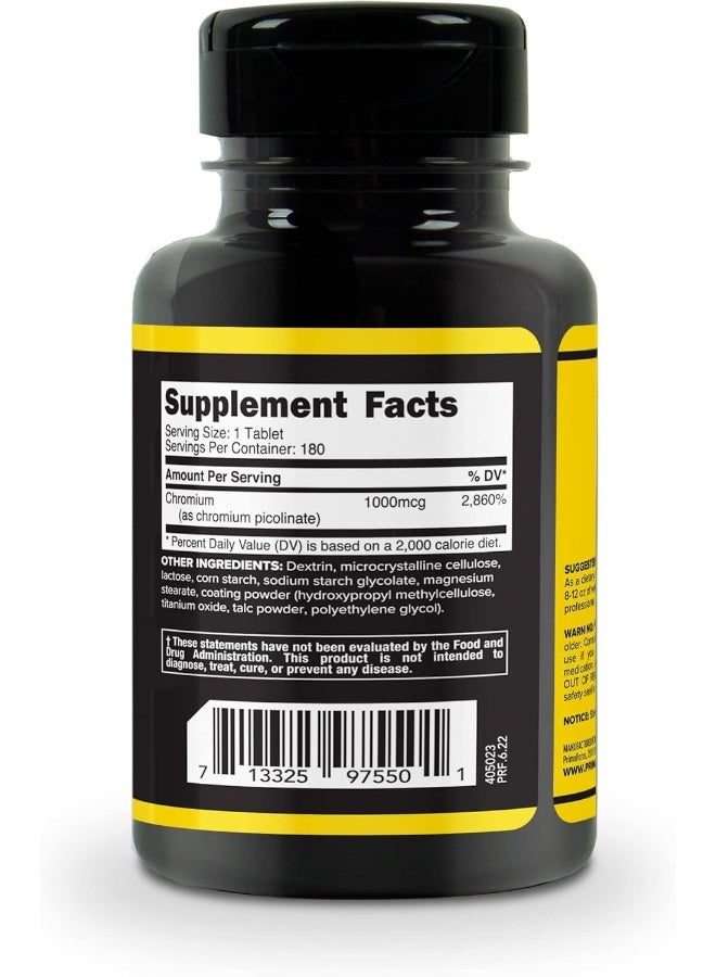 PrimaForce Chromium Picolinate 1000mcg, 180 Tablets - Image 4