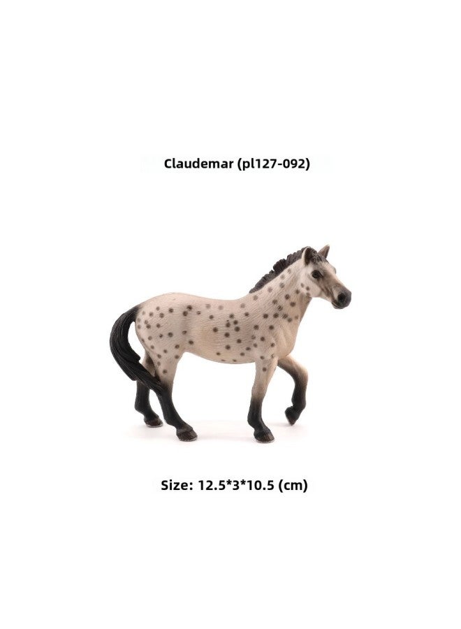 Solid Simulation Animal Model Horse Horse Horse Horse Horse Black Horse Horse Children's Cognitive Toys Animal Model Horse Ornaments-Color:Hannover Stallion 095  - Image 5