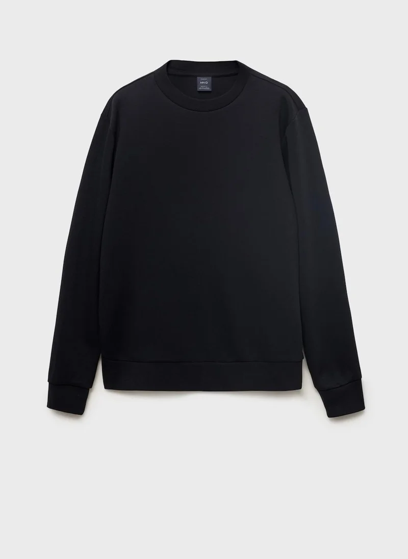 Mango Man Regular-fit cotton sweatshirt