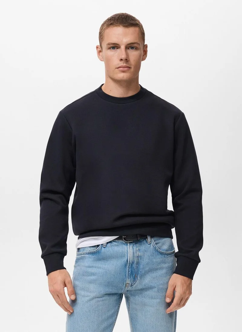 مانجو مان Regular-fit cotton sweatshirt