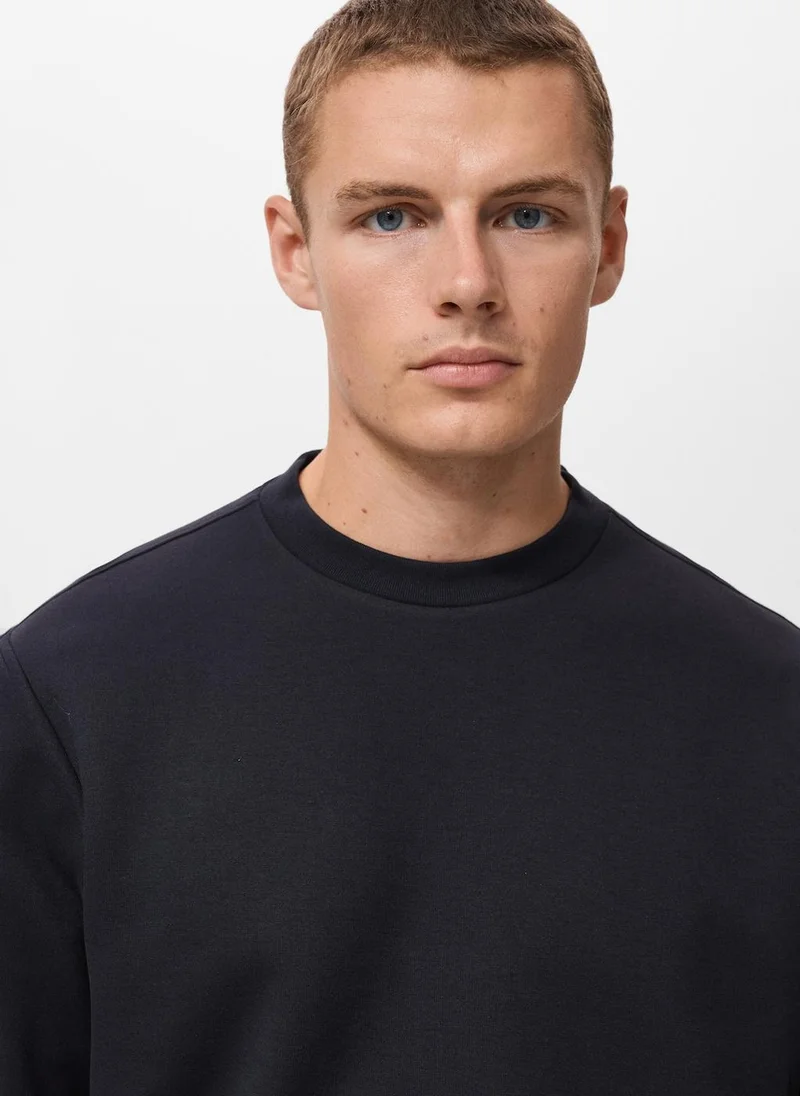 Mango Man Regular-fit cotton sweatshirt