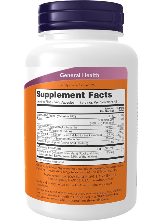 Now Foods Thyroid Energy Dietary Supplement - 90 Capsules - Image 2
