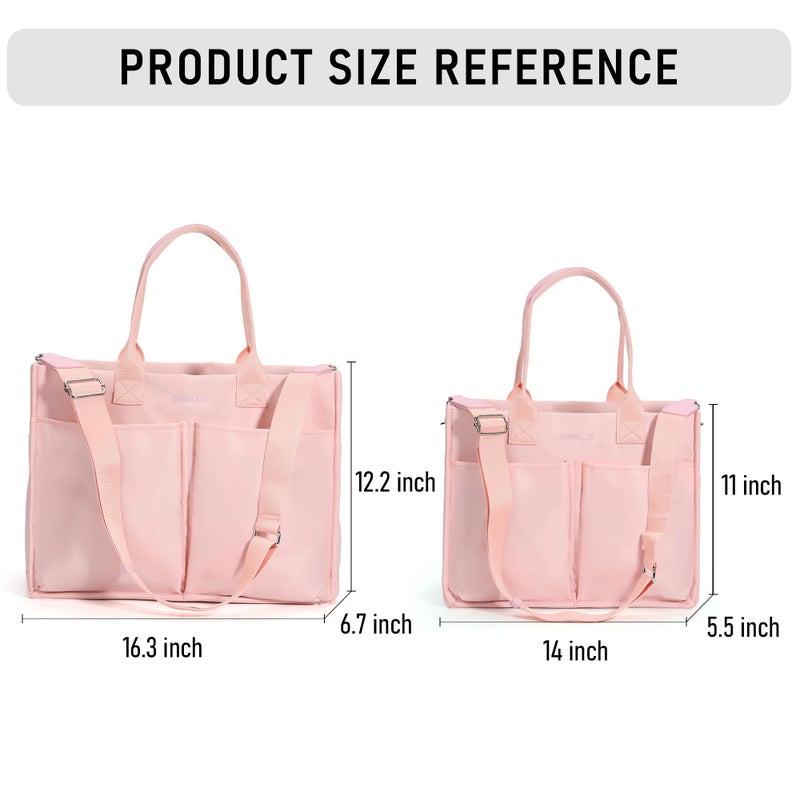 Chinllo Nylon Tote Bags for Women, Large Pockets Handbags Compartments Crossbody Bags Work Laptop Purse for Travel, Beach - Image 2