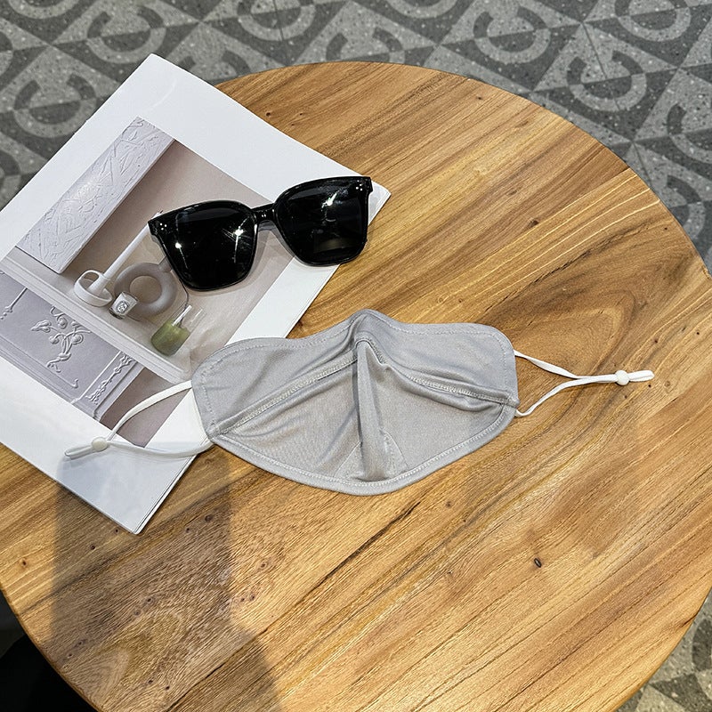 Generic Yuyue summer silk sunscreen mask protection out of mulberry silk stereo mask mulberry silk breathable mask wholesale Grey