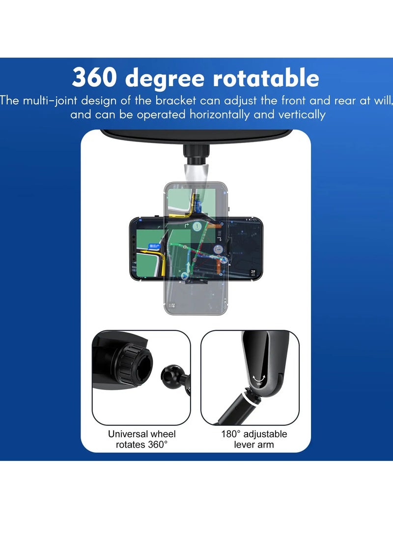 Topcore - Car Phone Holder Adjustable Car Mobile Stand Compatible For iPhone 15 Pro,15 Pro Max,13 mini | Car Phone Holder | Phone Holder Car - Black - Image 1