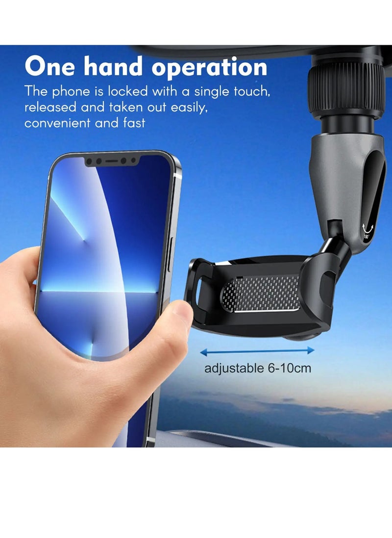 Topcore - Car Phone Holder Adjustable Car Mobile Stand Compatible For iPhone 15 Pro,15 Pro Max,13 mini | Car Phone Holder | Phone Holder Car - Black - Image 1