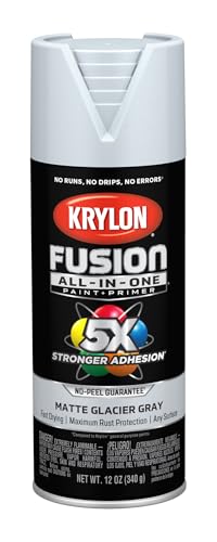 Krylon Fusion All-In-One Adhesive Spray Paint for Indoor/Outdoor Use, 12 oz, Glacier Gray - Image 1