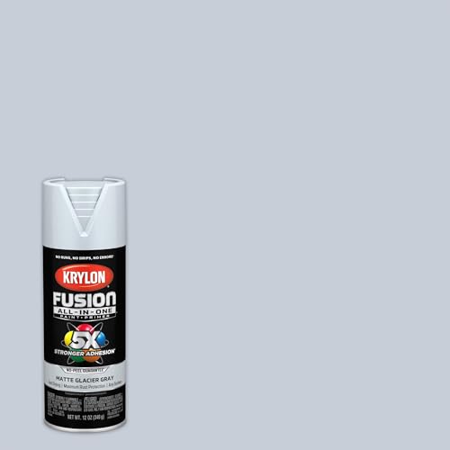 Krylon Fusion All-In-One Adhesive Spray Paint for Indoor/Outdoor Use, 12 oz, Glacier Gray - Image 2