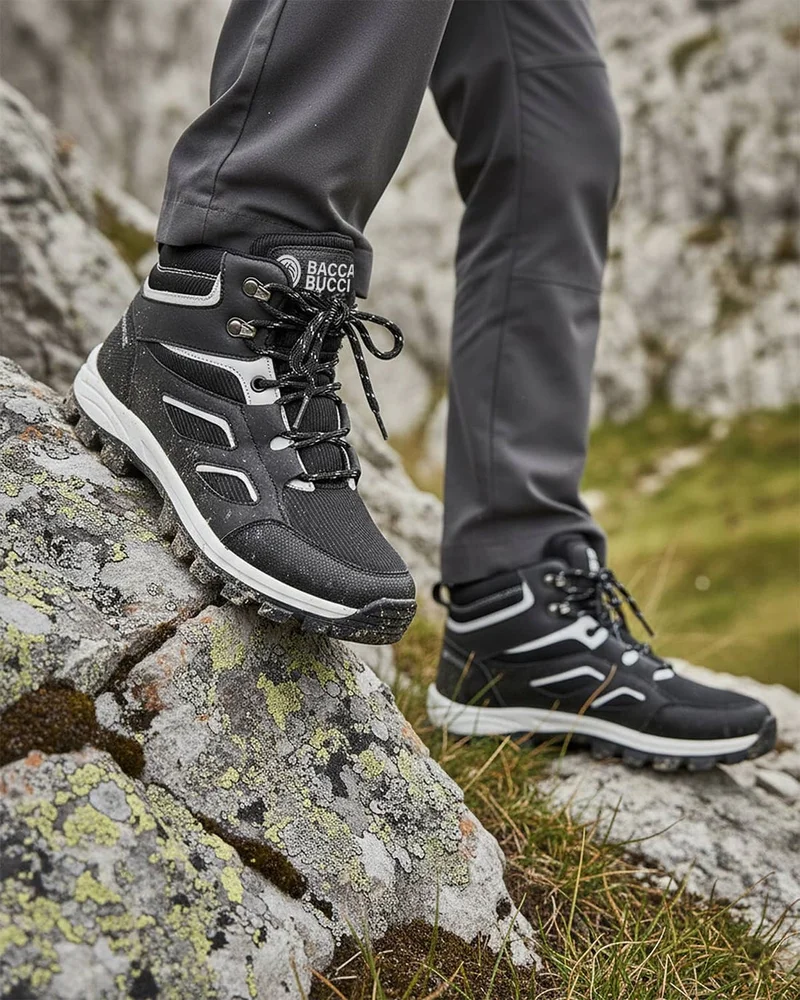 Bacca Bucci Black ENDURO High-Top Outdoor Hiking Boots for Men | Best Price UAE