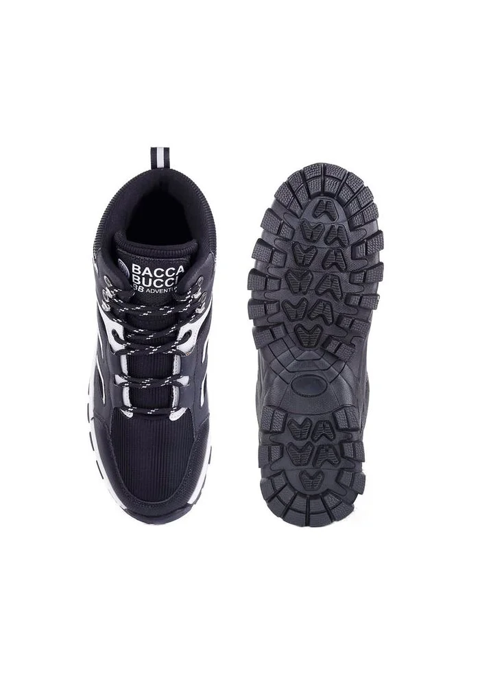 Bacca Bucci Black ENDURO High-Top Outdoor Hiking Boots for Men | Best Price UAE