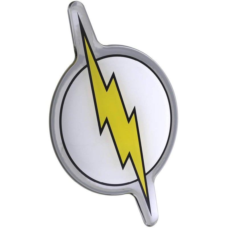 Fan Emblems DC Comics Heroes and Villains Domed Chrome Decal - Classic Logos (Classic Flash Logo) - Image 3